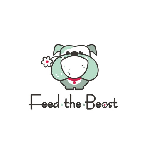 Bulldog logo with the title 'FEED THE BEAST pet products boutique needs a new logo'