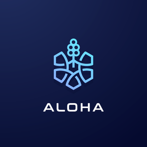 Hawaiian design with the title 'Medical Tech Company Logo'