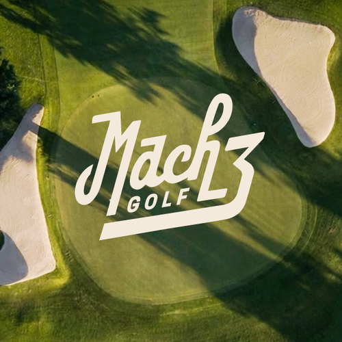 Design with the title 'Mach 3 Golf Logo Concept'