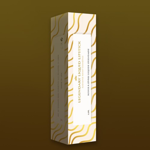 Lipstick design with the title 'Lipglow Packaging design'