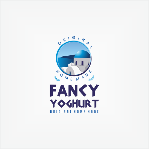 Homemade logo with the title ' LOGO design for Yoghurt'