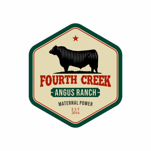 Cow brand with the title 'bold fourth creek angus ranch'