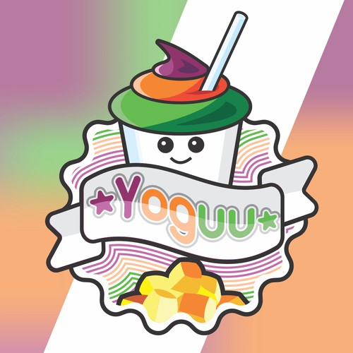 Yogurt logo with the title 'Yoguu'