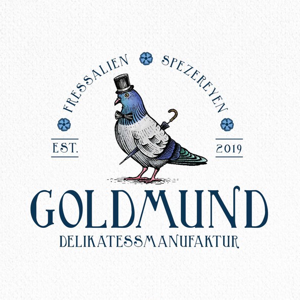 Watercolor design with the title 'GoldMund'