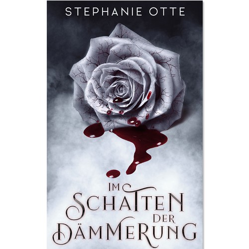 Vampire book cover with the title 'Book cover design'