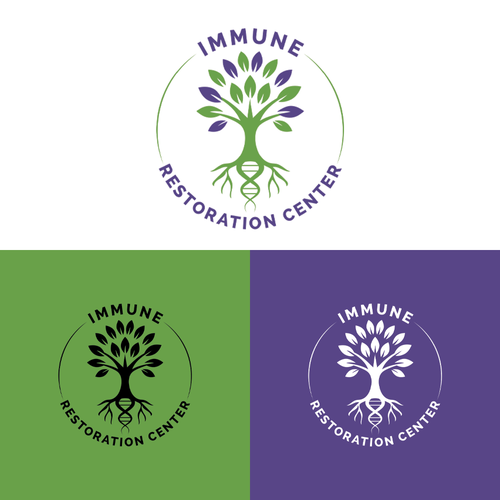 Restoration logo with the title 'Immune Restoration Center – Logo Design'