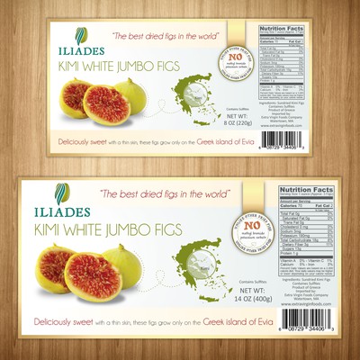 Product labels for Iliades Farm