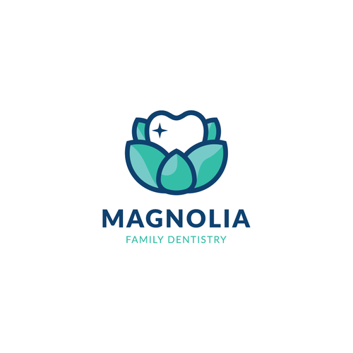 Magnolia design with the title 'Magnolia Family Dentistry Logo'