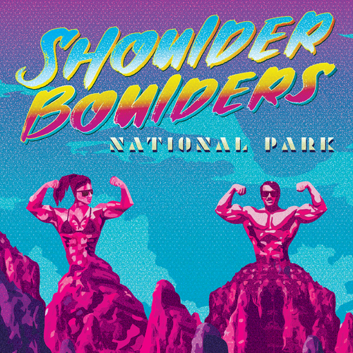 National park design with the title 'Shoulder Boulders National Park'
