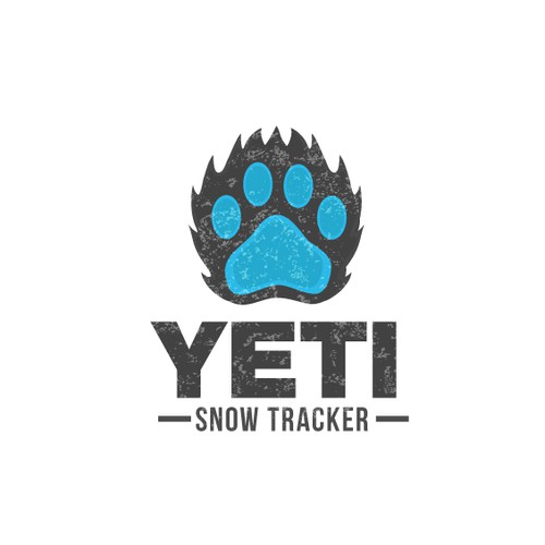 标题为“Awesome logo Required - Yeti SnowTracker”的大脚野人标志