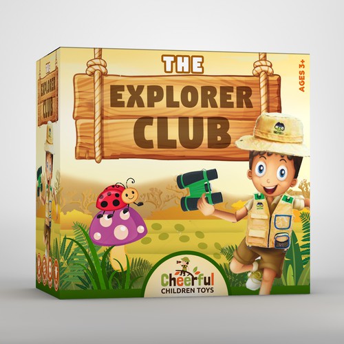Kid design with the title 'Kids explorer set package design concept'