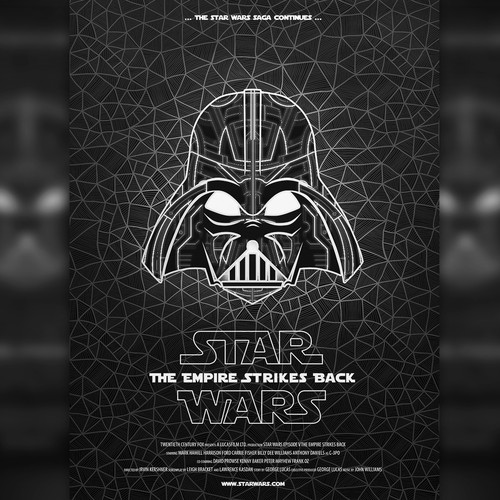 Star Wars design with the title 'Star Wars: The Empire strikes back'