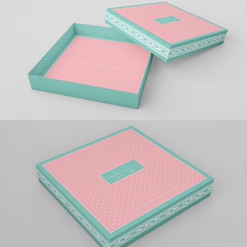 Cake packaging with the title 'Cake pakage design'