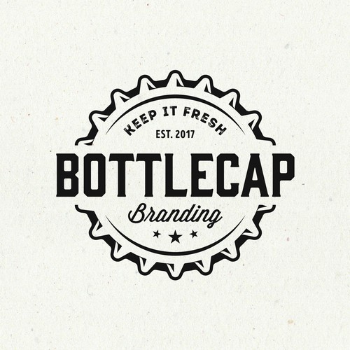 Apparel logo with the title 'BottleCap Branding'