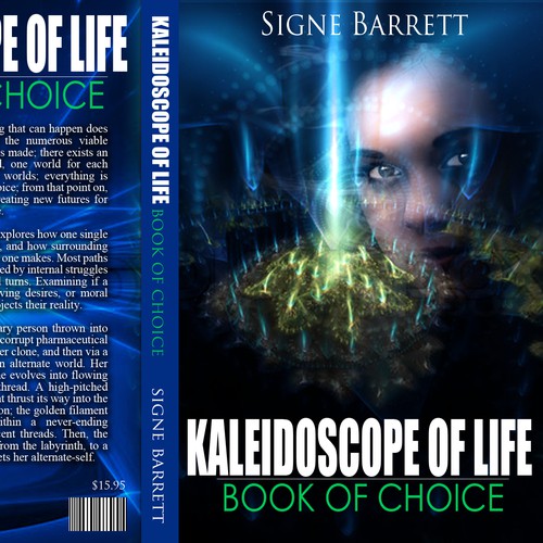 Graphic book cover with the title 'Kaleidoscope of Life Book Cover'