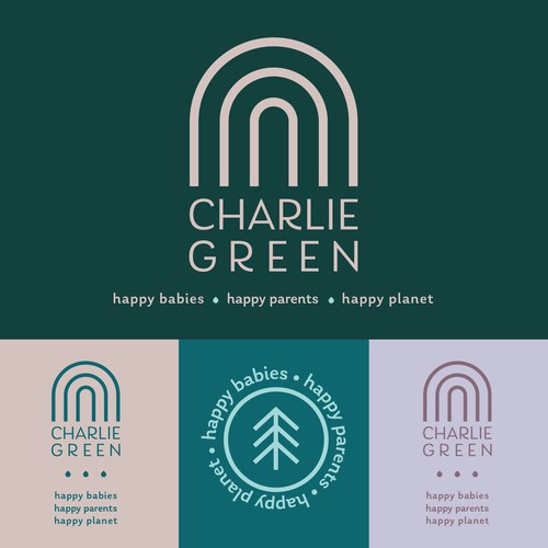 Mid-Century design with the title 'Minimal Logo for Eco-Friendly Baby Products'