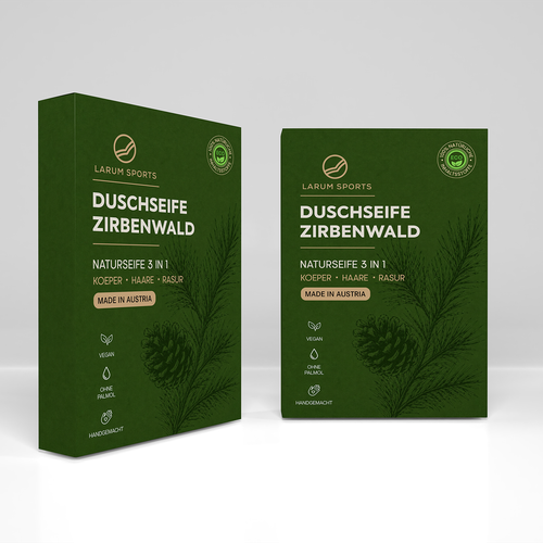 Natural cosmetics packaging with the title 'natural soap packaging (carton box) for modern minimalistic brand'