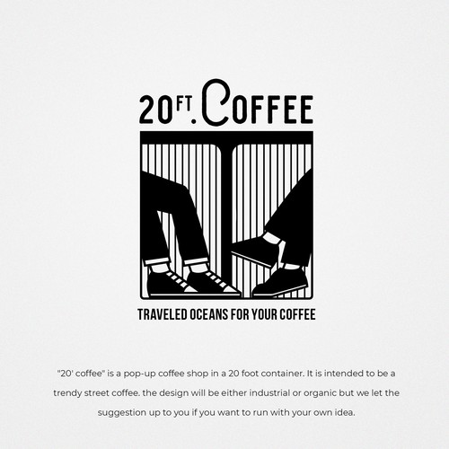 视觉标识的标题“咖啡卡车概念”