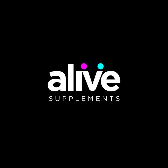 Supplement design with the title 'Brand Identity for Alive Supplements'