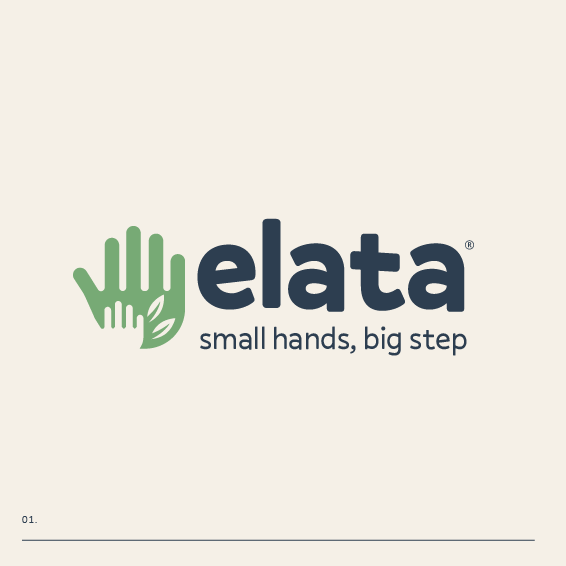 Hand logo with the title 'elata'