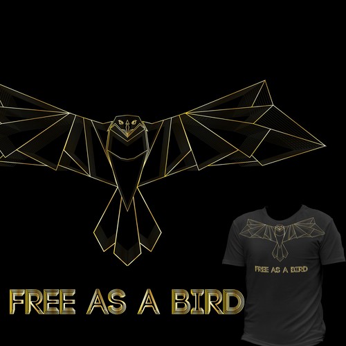 Gold t-shirt with the title 'The Gold Eagle'