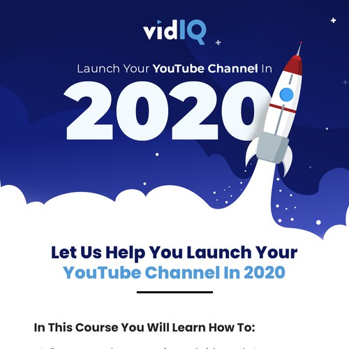 Launch design with the title 'vidIQ email'