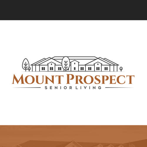 Copper design with the title 'Mount Prospect Senior Living'