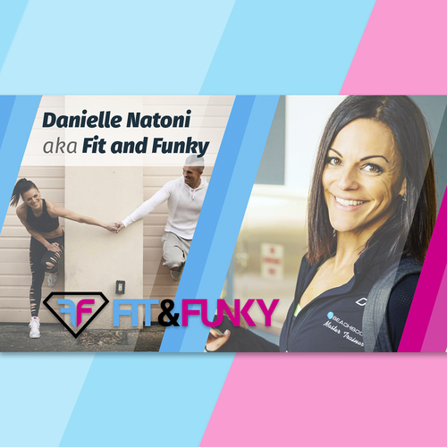 Trainer design with the title 'Facebook Cover for Fit&Funky trainer'