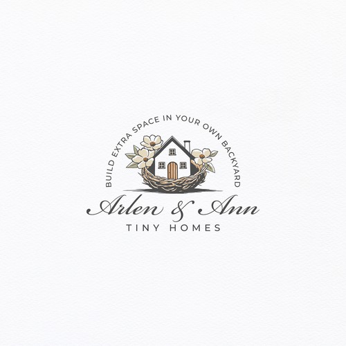 Magnolia design with the title 'Logo for Arlen & Ann Tiny Homes'