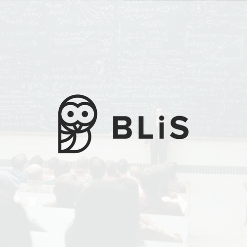 Owl logo with the title 'BLiS Team needs powerful design for new startup'