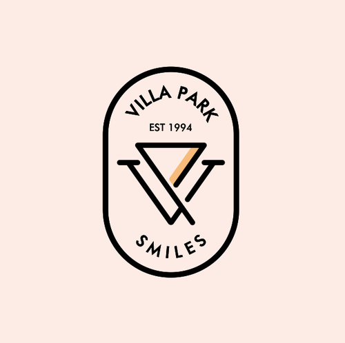 Dental design with the title 'Villa Park Smiles | Orthodontics | Teeth | Tooth | Dentist | Dental | Logomark | Dentistry | Retro | Monogram Logo'