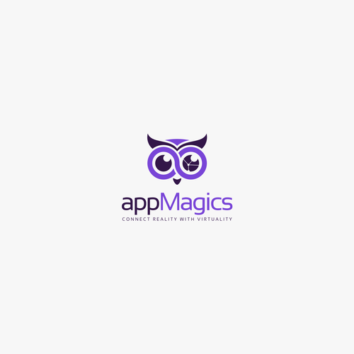 Owl brand with the title 'appMagics - Connect reality with virtuality'