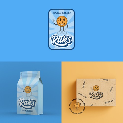 Packaging logo with the title 'Mascot for a Cookie bakery'