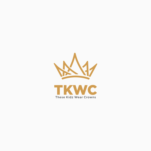 Kid's clothing logo with the title 'These Kidz Wear Crowns Logo'