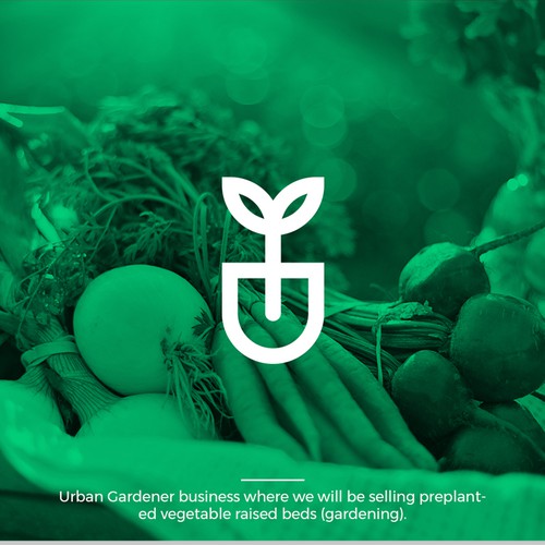 Urban logo with the title 'Urban Farmer / Gardener Logo design'