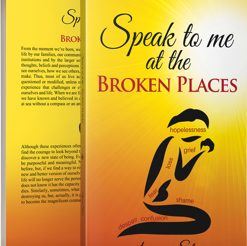 Christian book cover with the title 'Speak to me at the BROKEN PLACES'