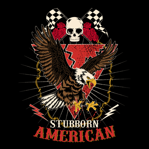 Eagle t-shirt with the title 'Motorcycle club t-shirt desgin'