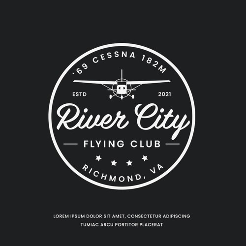 Aircraft logo with the title 'River City Flying Club'