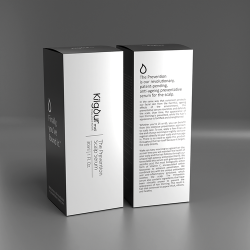 Blender 3D design with the title 'Serum packaging design'
