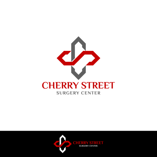 Surgery logo with the title 'Cherry Street Logo Design'