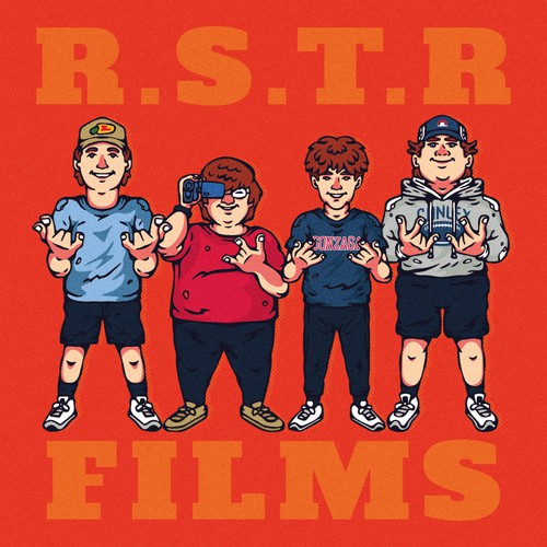 Apparel illustration with the title 'R.S.T.R FILMS'