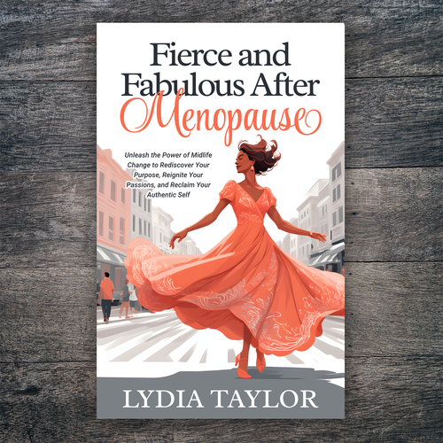 Female book cover with the title 'Women & Menopause Book Cover Design'