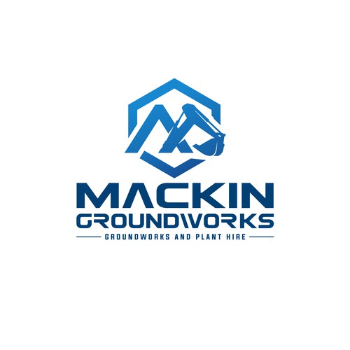 Construction company logo with the title 'Mackin Ground Works '