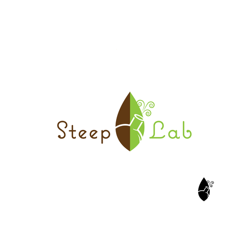 Decorative logo with the title 'Logo proposal for premium loose leaf tea website'