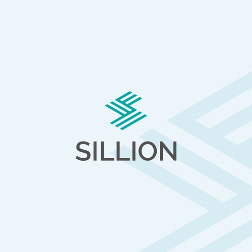Teal design with the title 'Contemporary logo for professional service consultancy: Sillion'
