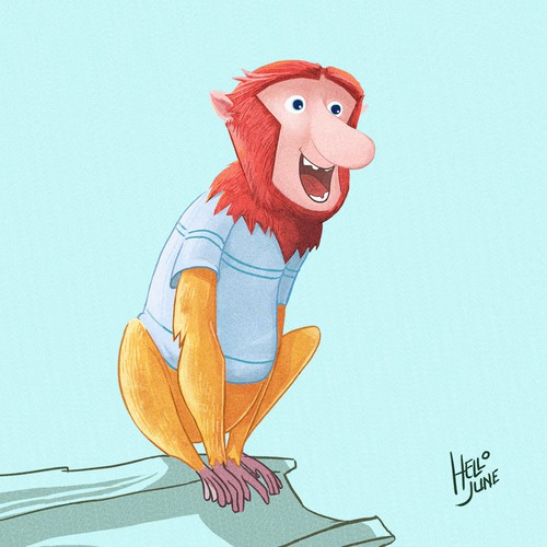 Animated illustration with the title 'monkey boogers'