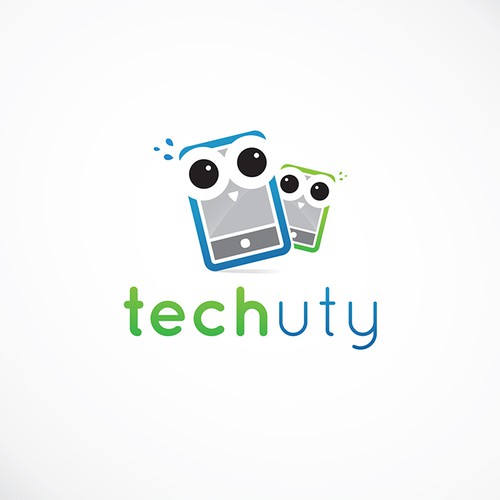 Phone logo with the title 'Create a logo for a technology and textbook reseller aimed at college students'