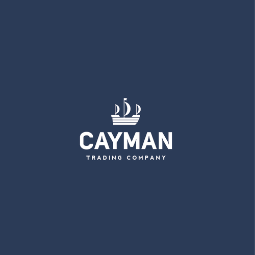 Boat logo with the title 'Cayman Trading Company Logo'