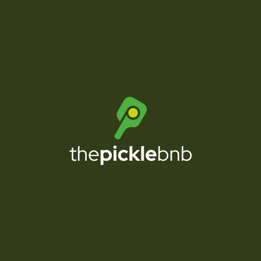 Pickleball  logo with the title 'Playful logo for short-term rental business: The Pickle BnB'