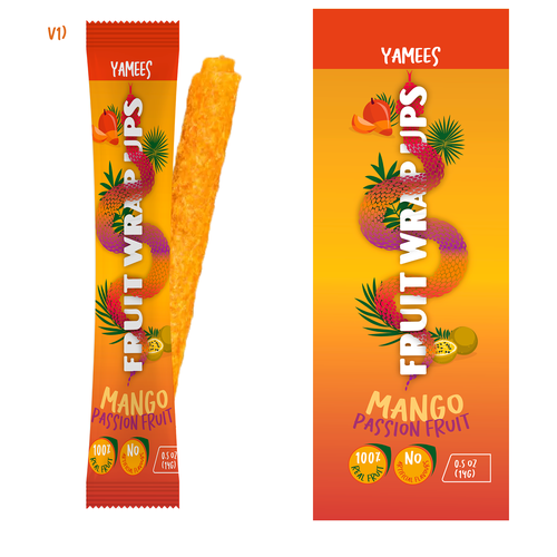 Tropical packaging with the title 'Fruits Wraps Packaging Design'